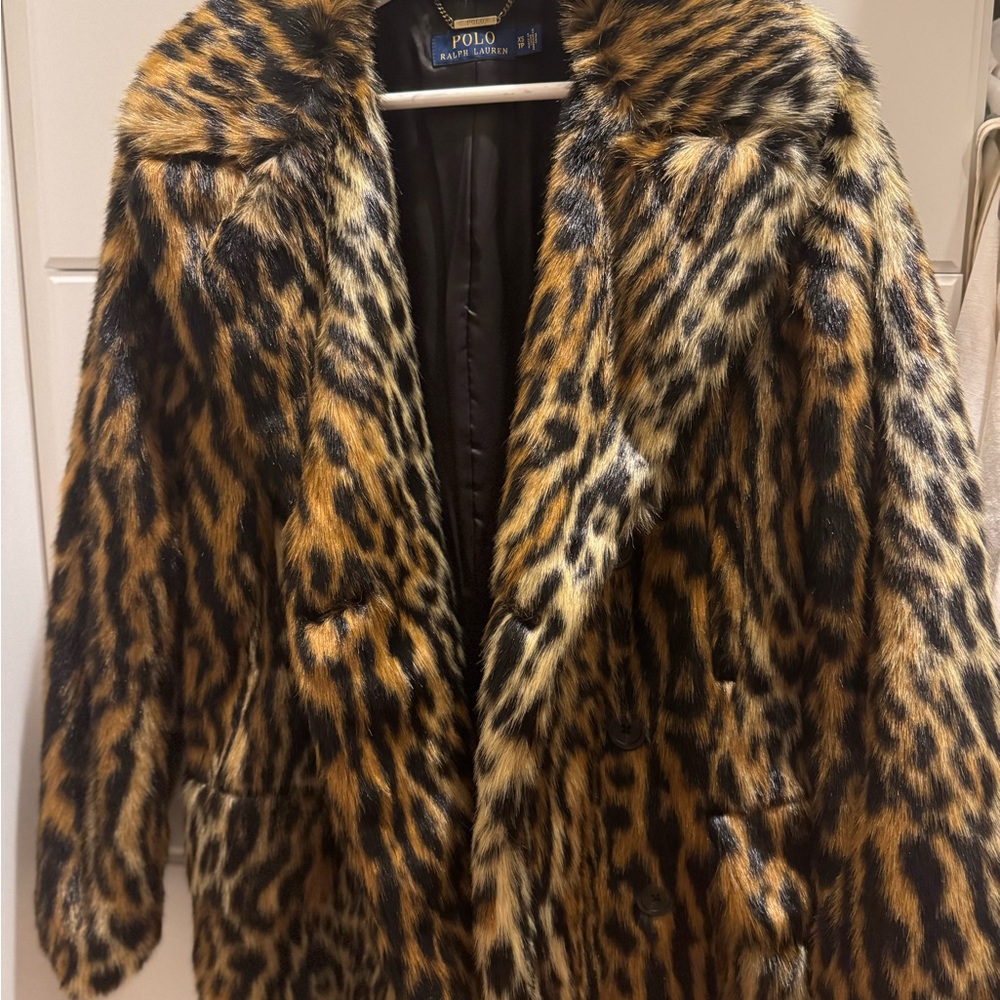 Ralph Lauren Women's Faux Fur Leopard Jacket